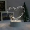  Acrylic Light Desk Lamp Rewritable Night Light with Message Board (love chap)