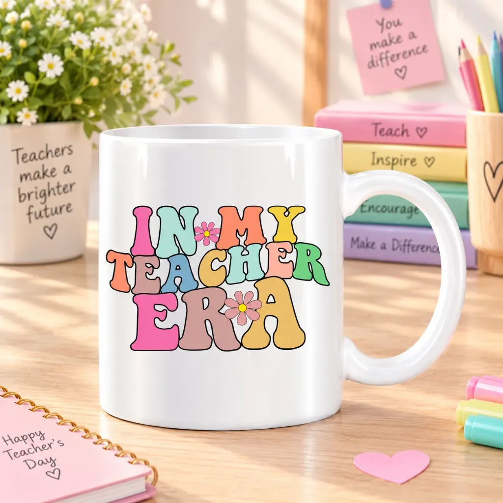 White Ceramic Teacher’s Day Mug – 11 oz