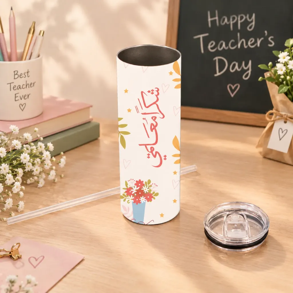 Teacher Appreciation Tumbler with Straw