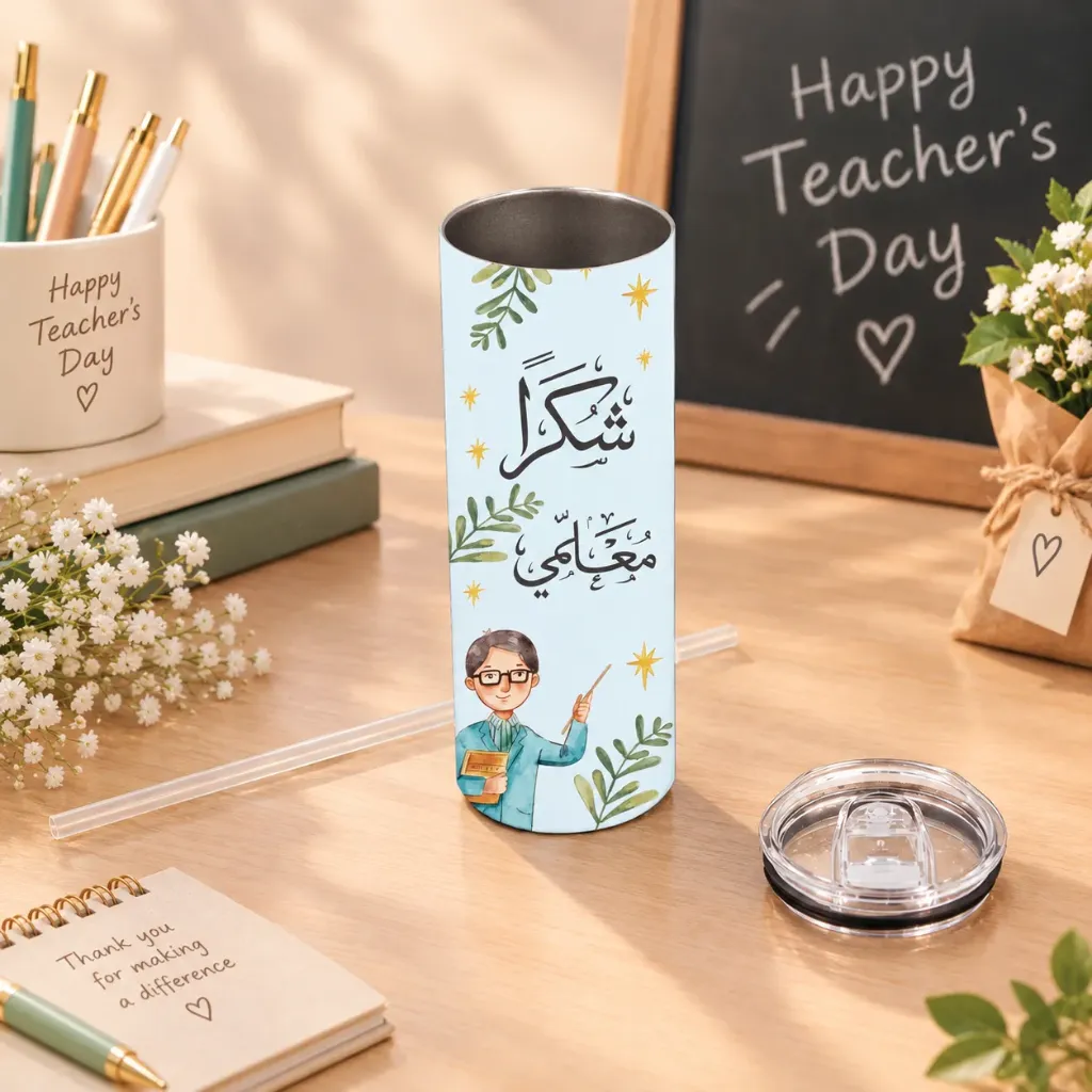 Teacher Appreciation Tumbler with Straw
