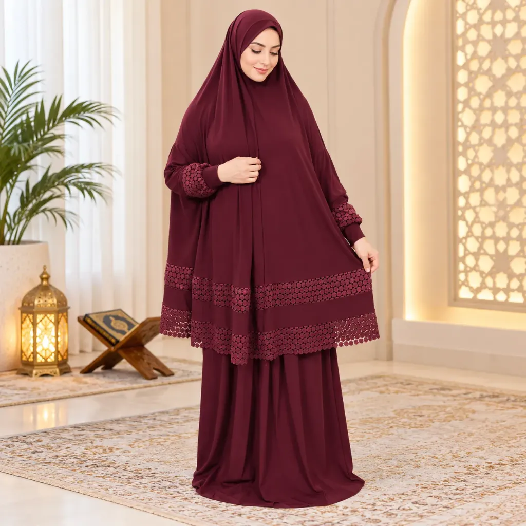 Double Lace Marron prayer set