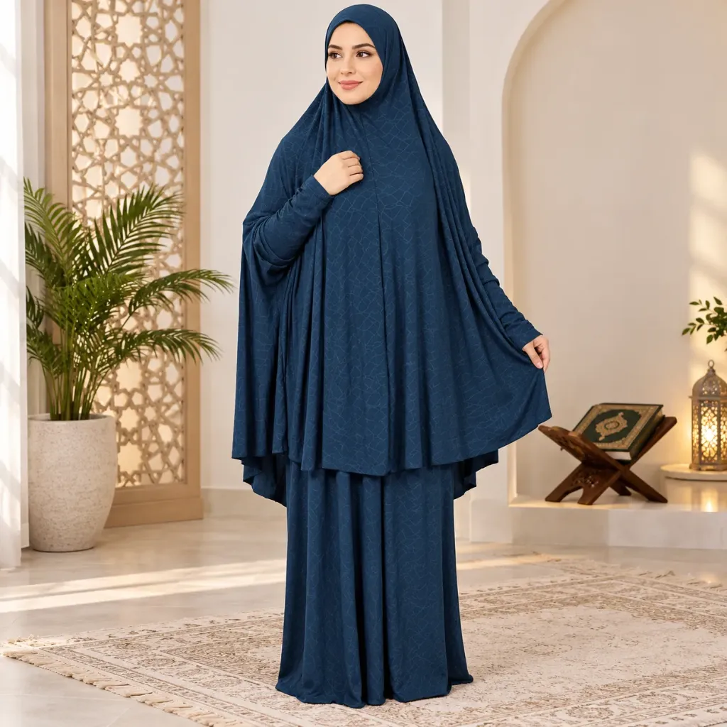 Lycra Prayer Set Dark Blue