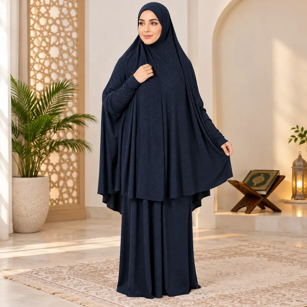 Lycra Prayer Set Dark Navy Blue 