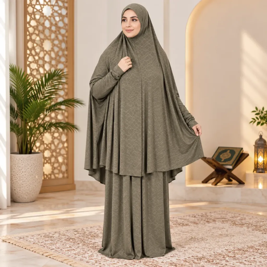Lycra Prayer Set Dark Olive Green