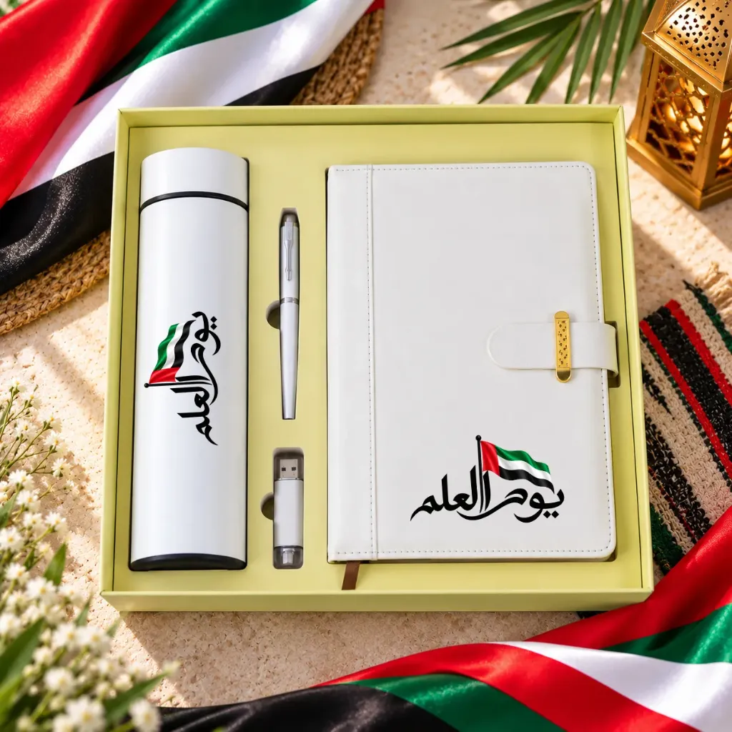 White Gift Set – Notebook, Pen, Bottle & USB