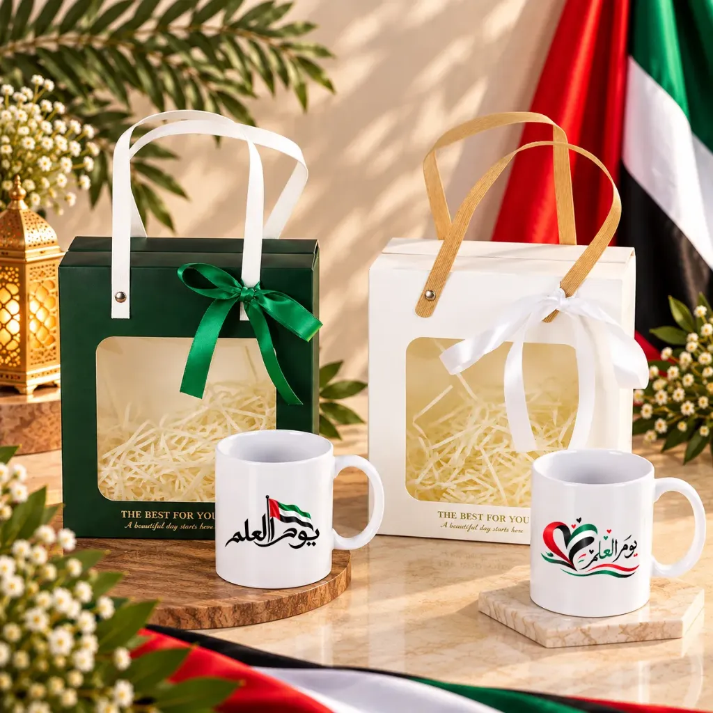UAE Flag Day Ceramic Mug with Gift Box (White Box)