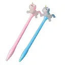 Horse Children Stationery Multicolor Fluent Writing Ball Point Pen For Kids (set 2 pce sky blue and pink)