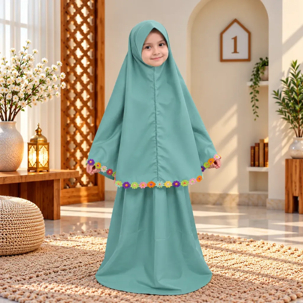 Cotton Kids Prayer set Green