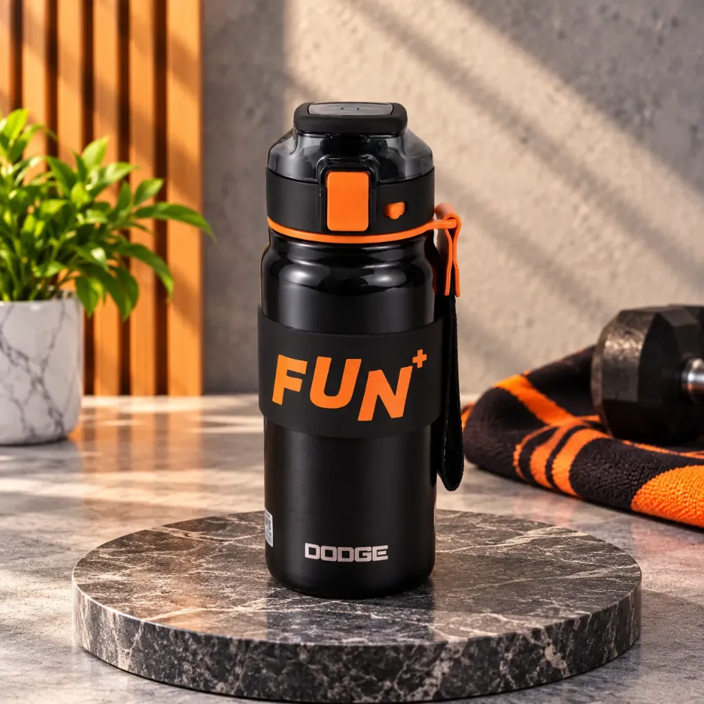 Sports Water Bottle with Flip-Top Lid