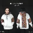 Embroidered White Hoodie