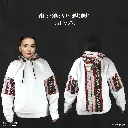 Embroidered White Hoodie