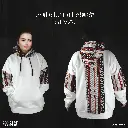 Embroidered White Hoodie