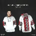 Embroidered Off White Hoodie