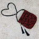 Embroidered bag for girls with zipper & Shoulder Strap