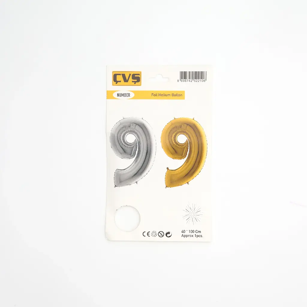 1pc Foil Helium Balloon Number size 100cm