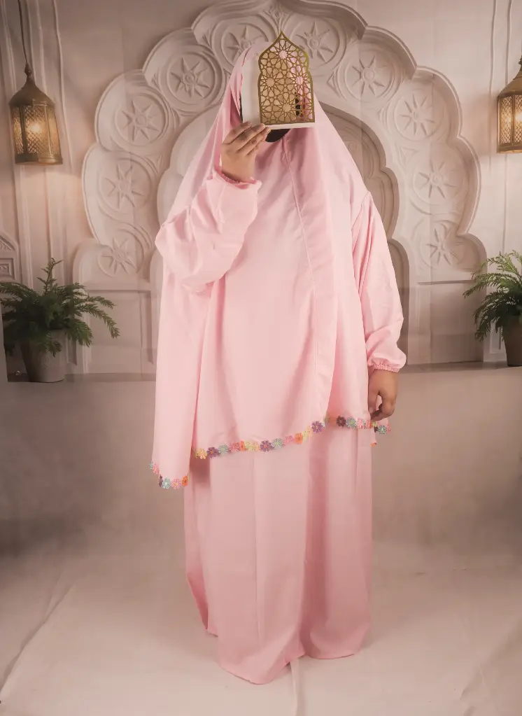 Flower Cotton Prayer set - Pink 