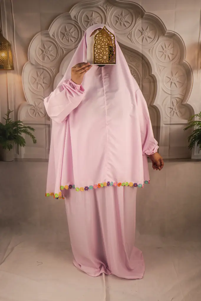 Flower Cotton Prayer set - LILAC 