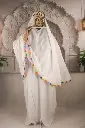 Flower Cotton Prayer set - White