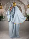 Flower Cotton Prayer set - Light Blue