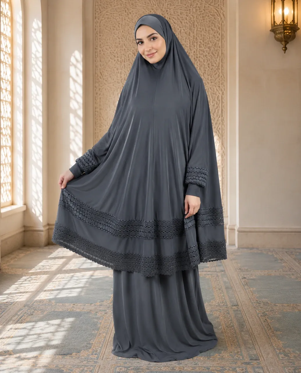 Double Lace Hale Navy prayer set