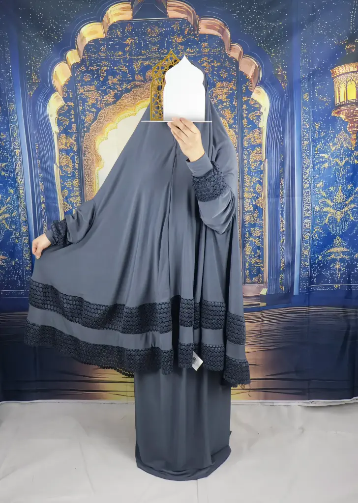 Double Lace Indigo Navy prayer set