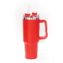 Tumbler with Handle and Straw Lid, Stainless Steel 