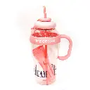 Ice Cream Tumbler With Straw Plastic Drinking Tumblers