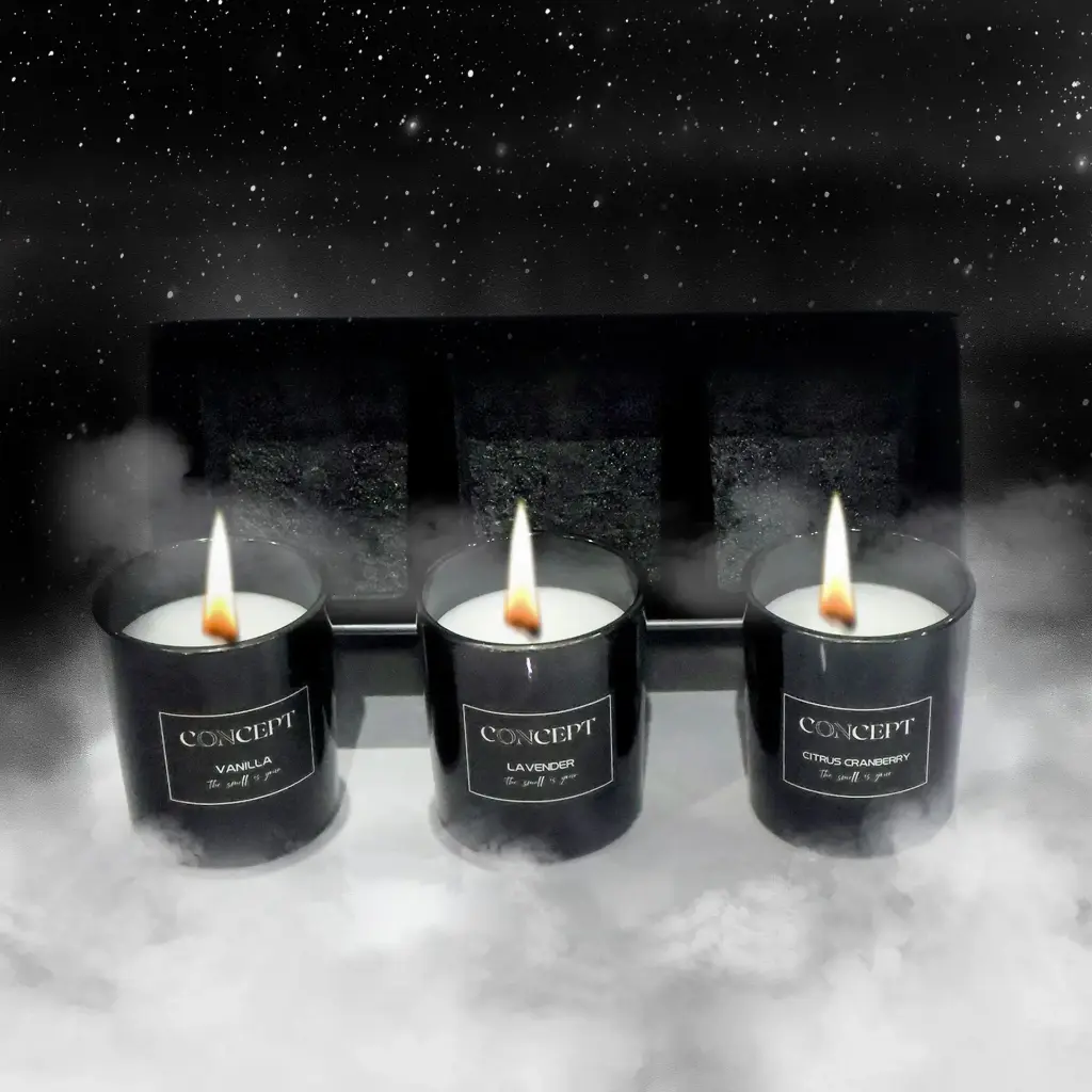 Candle set 3 pcs with Box