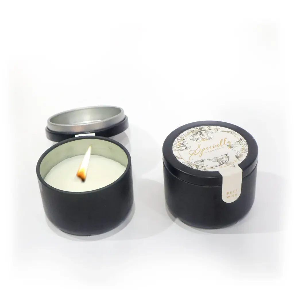 Metal Small Candle Black Color