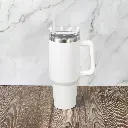 Tumbler with Handle and Straw Lid, Stainless Steel 