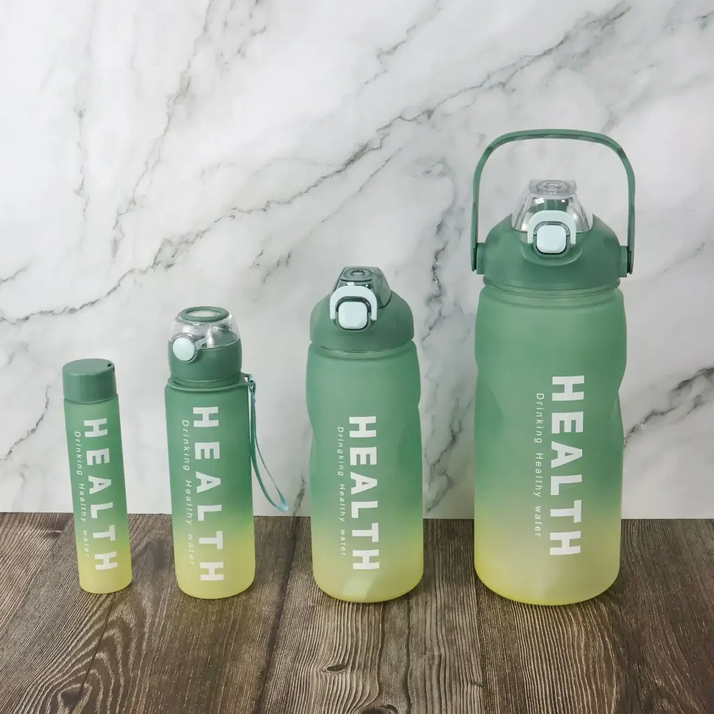 4 in 1 Water Bottle Set Gradient Color