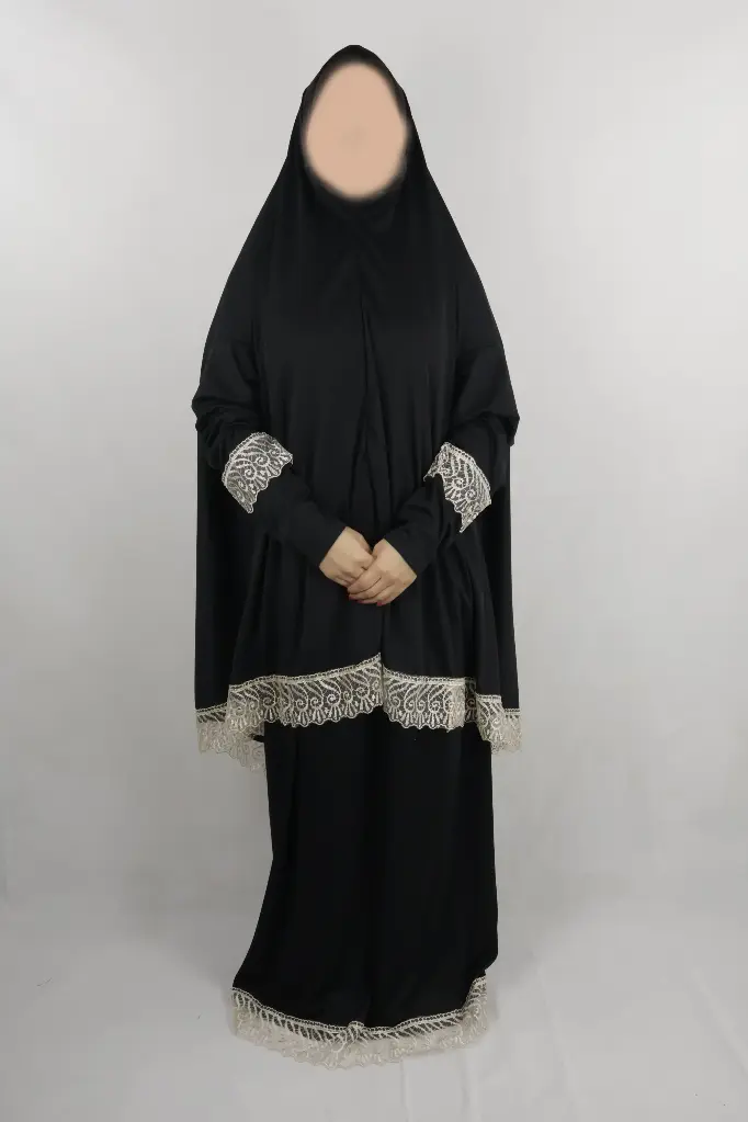 Black lace prayer set Made in Türkiye 
