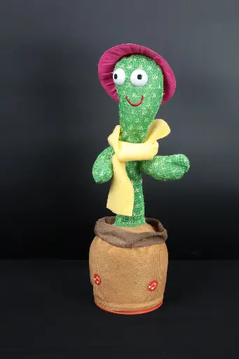 Dancing Cactus Toy Singing Shaking Recording Plush For Kids