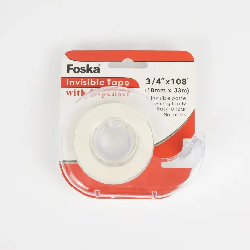 Invisible tape with dispenser