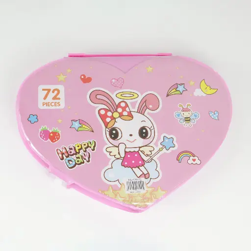 72pcs heart-shaped paint set