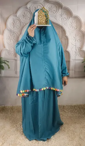 Flower Cotton Prayer set - OCEAN BLUE