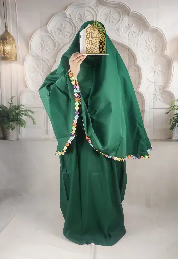 Flower Cotton Prayer set - Green