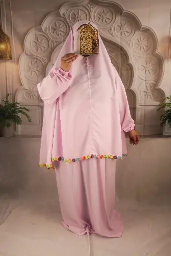 Flower Cotton Prayer set - LILAC 