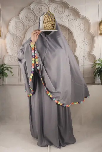 Flower Cotton Prayer set - Gray