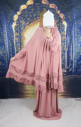 Double Lace Pink prayer set