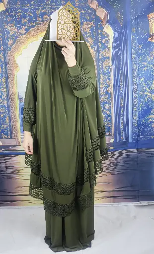 Double Lace Army Green prayer set