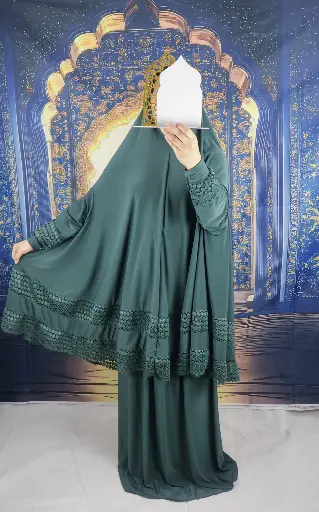 Double Lace Petrol color prayer set