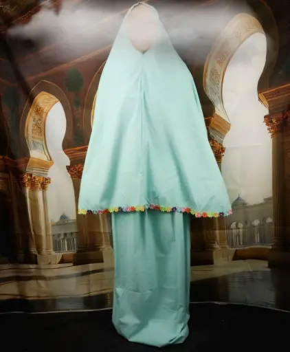 Flower Cotton Prayer set - Pistachio Green