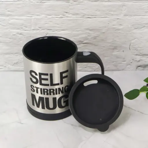 Self-Stirring Mug – Stir Your Drink with the Push of a Button!