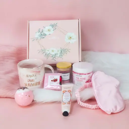 Pink Spa Gift Set for Women 7 PCS 