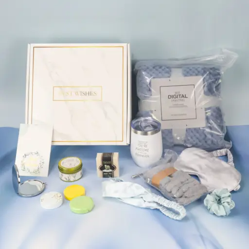 White & Blue Spa Gift Set for Women 12 PCS 