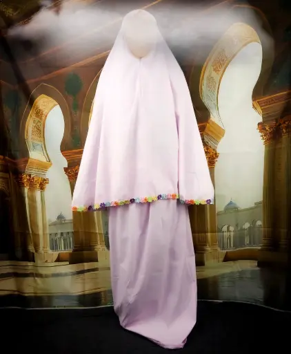 Flower Cotton Prayer set - Light Pink 