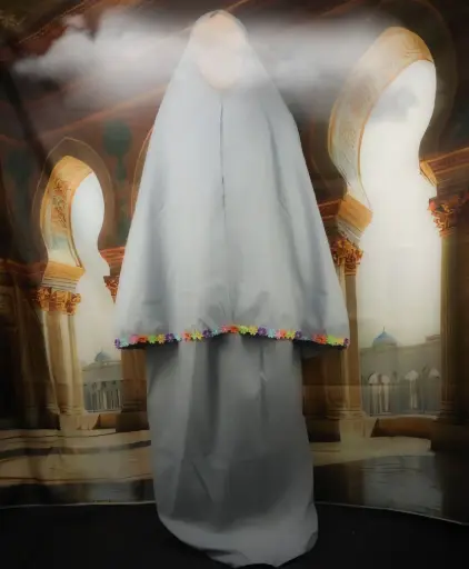 Flower Cotton Prayer set - Gray 