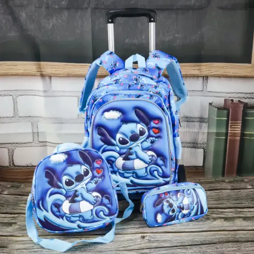  Stitch Trolley Bag Set 3 Pcs