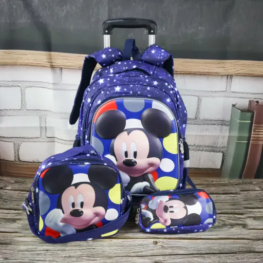  Mickey Mouse Trolley Bag Set 3 Pcs 